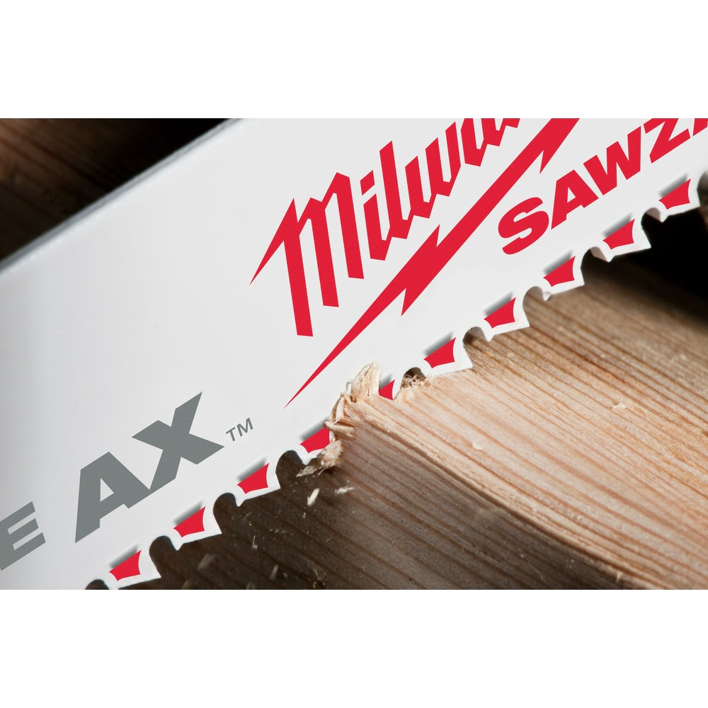 Milwaukee 48-00-5021 6" x 5/8TPI Bi-Metal AX Super Sawzall Blade 5-Pack - 11