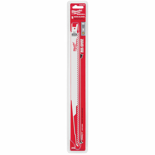 Milwaukee 48-00-5037 12" x 6TPI Bi-Metal Super Sawzall Blade 5-Pack - 4