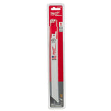 Milwaukee 48-00-5093 8" x 8/12TPI Bi-Metal Super Sawzall Blade 5-Pack - 9