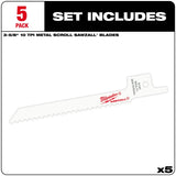 Milwaukee 48-00-5161 3-5/8" x 10TPI Bi-Metal Super Sawzall Blade - 2