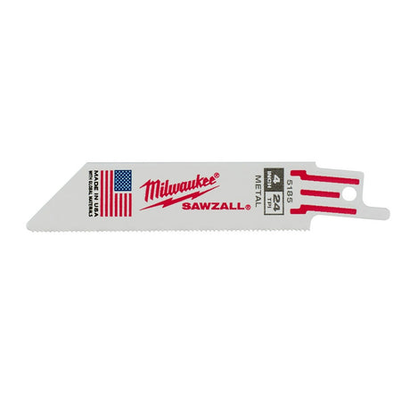 Milwaukee 48-00-5185 4" x 24TPI Bi-Metal Super Sawzall Blade