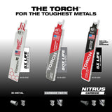 Milwaukee 48-00-5201 6" 8TPI Torch Metal Cutting Sawzall Blade with Carbide Teeth - 6