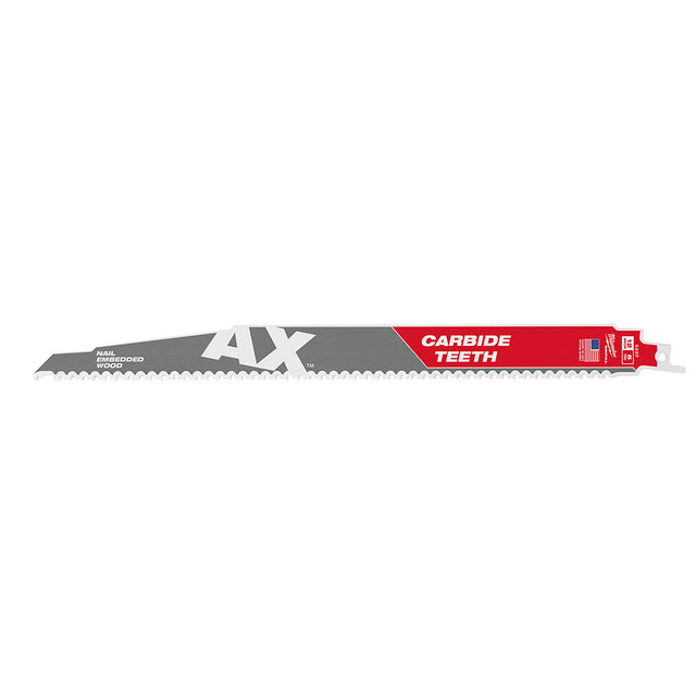 Milwaukee 48-00-5227 Sawzall Blade With Carbide Teeth, 12" 5T