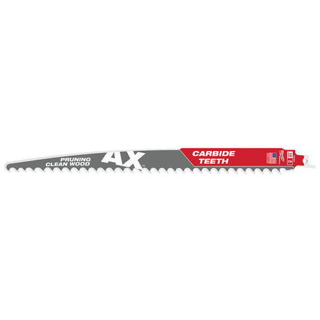 Milwaukee 48-00-5233 12" 3 TPI The AX™ with Carbide Teeth for Pruning & Clean Wood SAWZALL® Blade 1PK