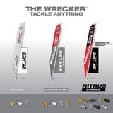 Milwaukee 48-00-5242 9" 6 TPI THE WRECKER™ with Carbide Teeth SAWZALL® Blade 1PK - 6