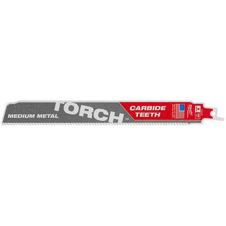 Milwaukee 48-00-5252 9" Reciprocating Saw Blade 10TPI The TORCH with Carbide Teeth for Medium Metal 1PK