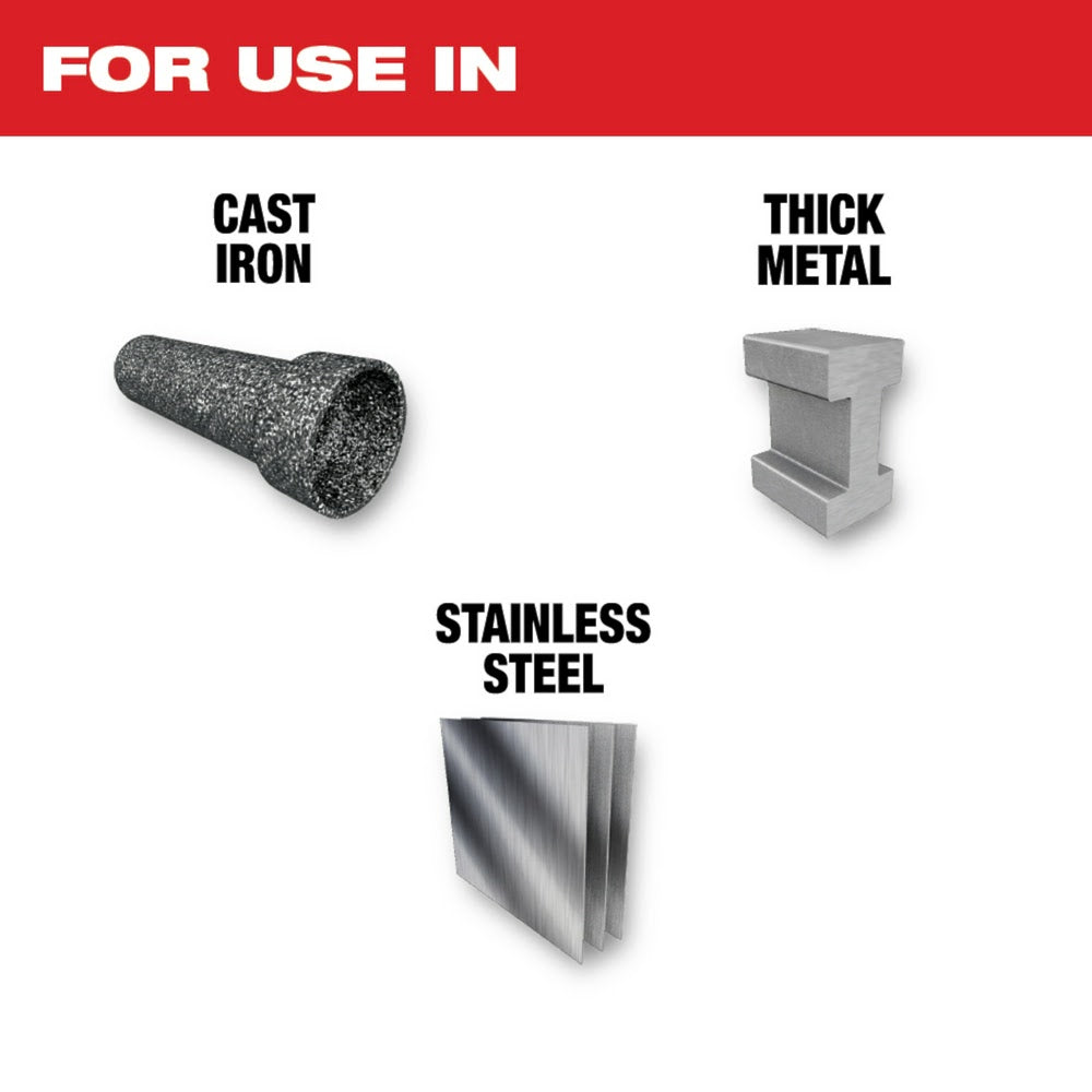 Milwaukee 48-00-5263 12” 7TPI The TORCH™ with NITRUS Carbide™ for Cast Iron SAWZALL®  Blade 1PK - 3