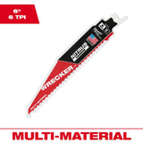 Milwaukee 48-00-5271 6" 6TPI The Wrecker with Nitrus Carbide 1PK - 2