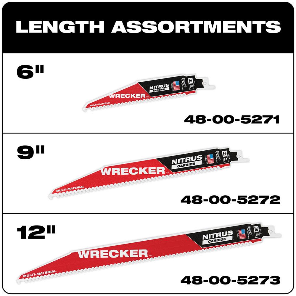 Milwaukee 48-00-5272 9" 6TPI The Wrecker with Nitrus Carbide 1PK - 3