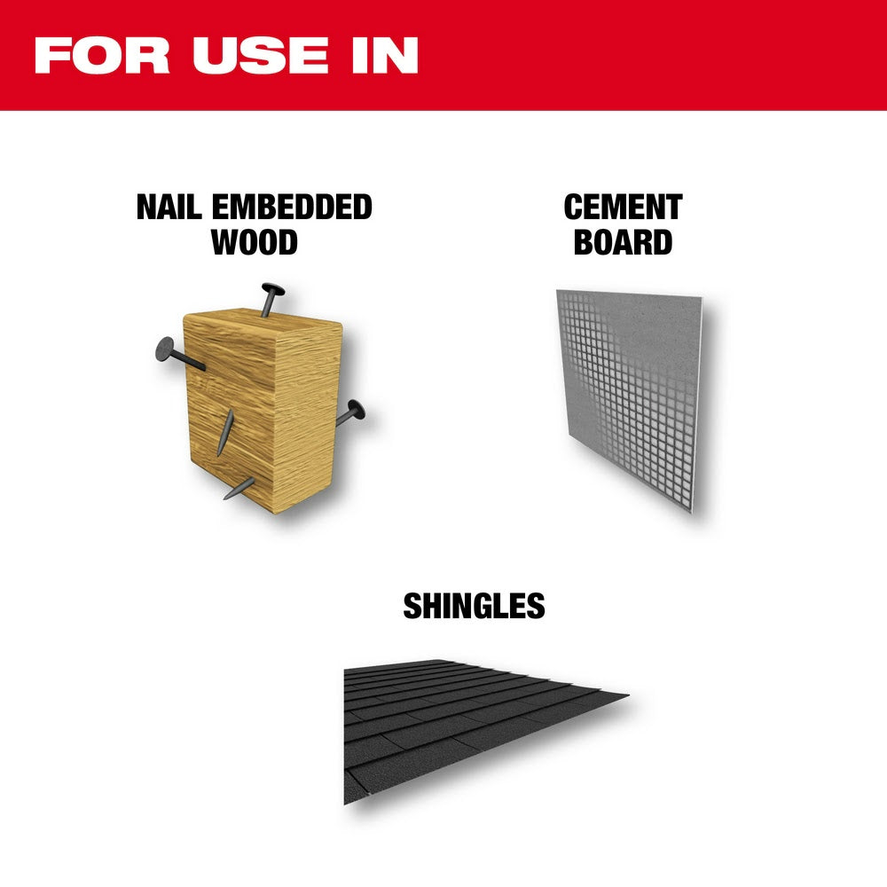 Milwaukee 48-00-5327 12" 5TPI AX with Carbide Teeth Sawzall Blade, 3 Pack - 4