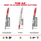 Milwaukee 48-00-5333 12" 3 TPI The AX™ with Carbide Teeth for Pruning & Clean Wood SAWZALL® Blade 3PK - 7