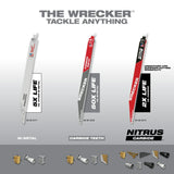 Milwaukee 48-00-5343 12" 6 TPI THE WRECKER™ with Carbide Teeth SAWZALL® Blade 3PK - 7