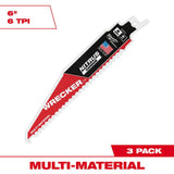 Milwaukee 48-00-5371 6" 6TPI The Wrecker with Nitrus Carbide 3PK - 2