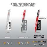 Milwaukee 48-00-5373 12" 6TPI The Wrecker with Nitrus Carbide 3PK - 9