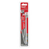 Milwaukee 48-00-5541 6" 6 TPI THE WRECKER™ with Carbide Teeth SAWZALL® Blade 5PK - 11