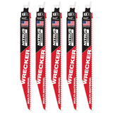 Milwaukee 48-00-5572 9" 6TPI The Wrecker with Nitrus Carbide 5PK