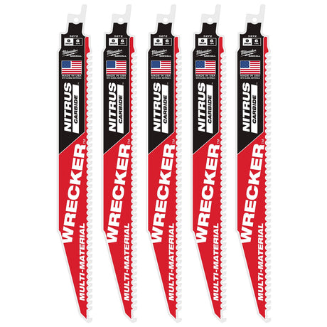 Milwaukee 48-00-5572 9" 6TPI The Wrecker with Nitrus Carbide 5PK