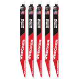 Milwaukee 48-00-5573 12" 6TPI The Wrecker with Nitrus Carbide 5PK