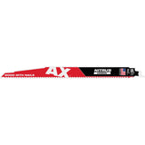Milwaukee 48-00-7253 12" 5 TPI Nitrus Carbide SAWZALL Blade for Wood with Nails (5 Pack)