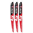 Milwaukee 48-00-7352 9" 5 TPI NITRUS Carbide Reciprocating Sawzall Blade for Wood with Nails (3 Pack)