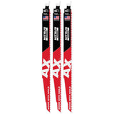 Milwaukee 48-00-7353 12" 5 TPI NITRUS Carbide SAWZALL Blade for Wood with Nails (3 Pack)