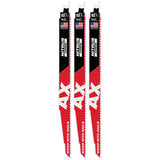 Milwaukee 48-00-7353 12" 5 TPI NITRUS Carbide SAWZALL Blade for Wood with Nails (3 Pack)