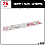 Milwaukee 48-00-8788 9" x 18TPI Super Sawzall Demolition Torch Blades 25/pk - 4