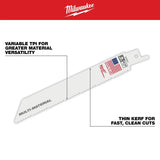 Milwaukee 48-01-2094 12 Inch Multi-Material Thin Kerf SAWZALL Reciprocating Saw Blade 8/12 TPI - 2