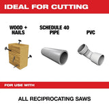 Milwaukee 48-01-2094 12 Inch Multi-Material Thin Kerf SAWZALL Reciprocating Saw Blade 8/12 TPI - 3
