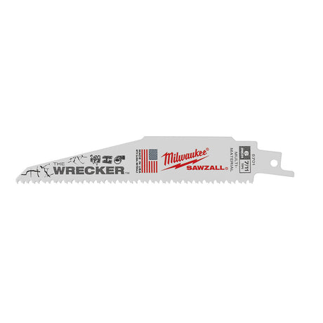 Milwaukee 48-01-2701 WRECKER Multi-Material SAWZALL Blade 6" 7/11TPI Bulk 25