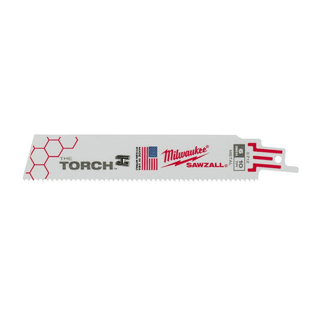 Milwaukee 48-01-7712 6" 10 TPI The Torch SAWZALL Blades (100 Pack)