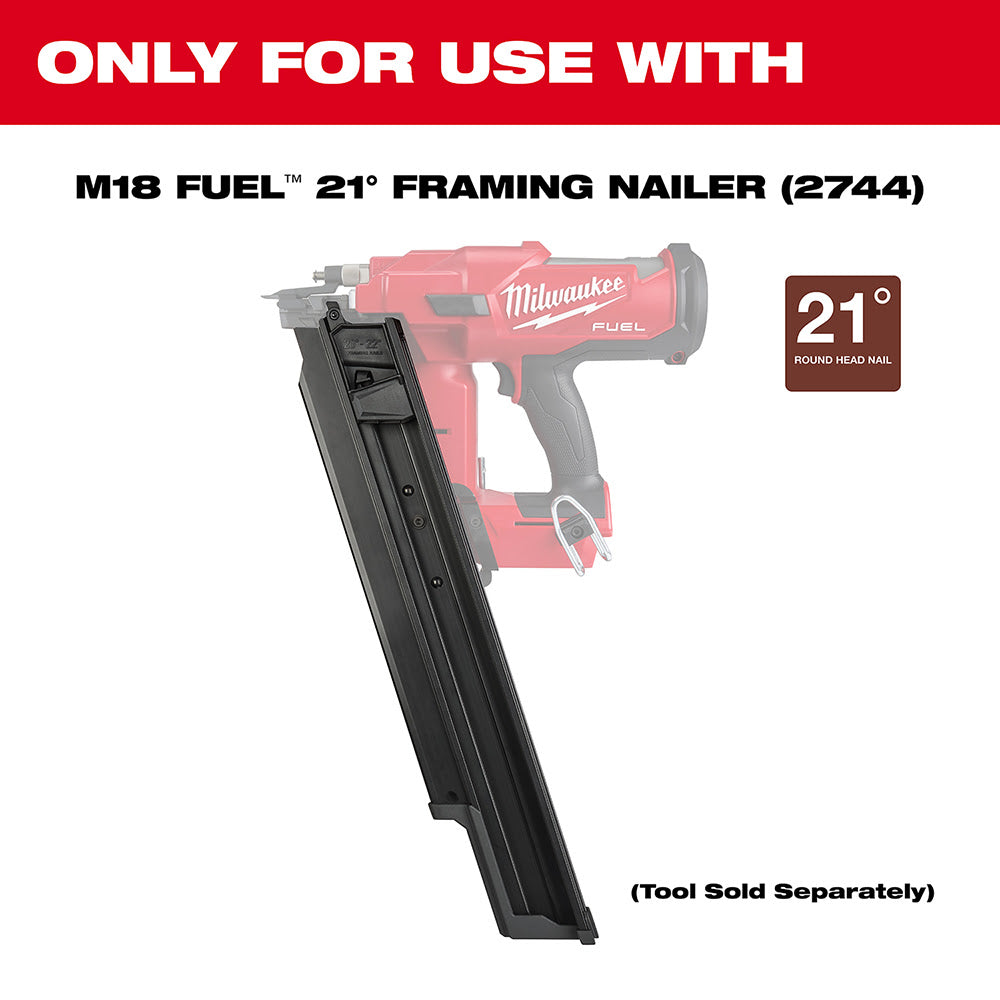 Milwaukee  48-08-2744 21 Degree Framing Nailer Extended Capacity Magazine - 2