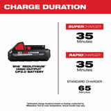 Milwaukee 48-11-1837 M18 REDLITHIUM HIGH OUTPUT CP3.0 Battery 2-Pack - 5