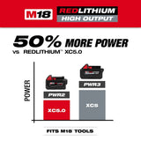 Milwaukee 48-11-1855 M18 REDLITHIUM HIGH OUTPUT XC5 18V 5.0Ah Battery Pack - 3