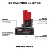 Milwaukee 48-11-2402 M12 XC Extended Run Time Battery Pack - 2