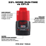 Milwaukee 48-11-2422 M12 REDLITHIUM CP2.0 Compact Battery (2 Pack) - 4
