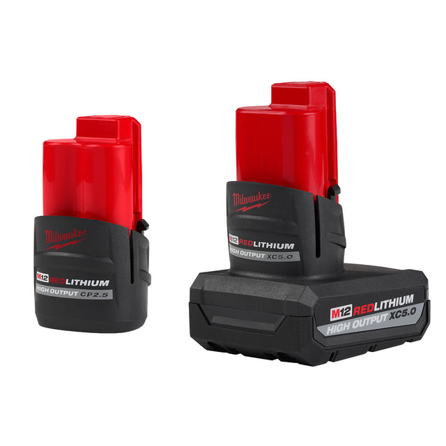 Milwaukee 48-11-2452S M12 High Output Battery Kit - 2.5AH, 5.0AH Battery