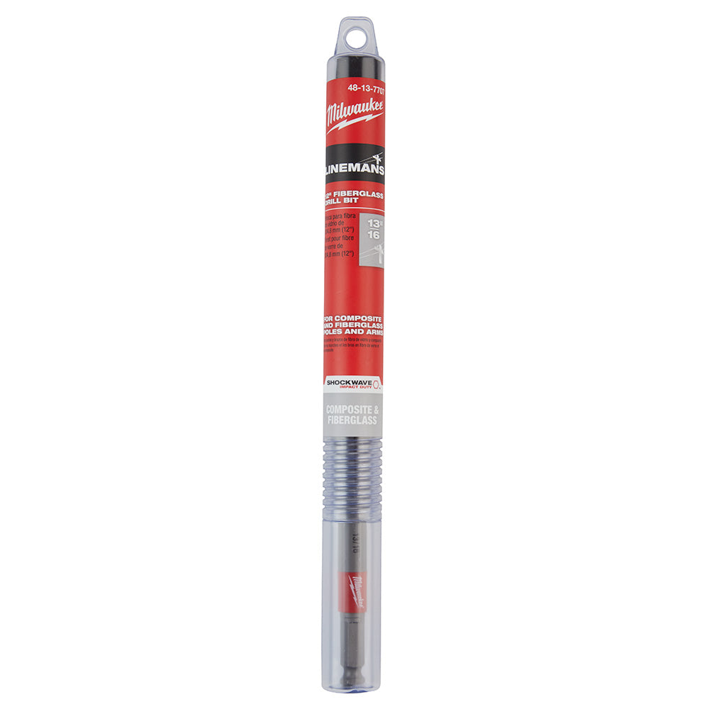 Milwaukee 48-13-7707 13/16"x12" Shockwave™  Impact Duty™ Lineman's Fiberglass Drill Bit