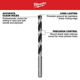 Milwaukee 48-15-0375 3/8 in. Brad Point Drill Bit for Accurate Clean Wood Holes (1 Pack) - 2