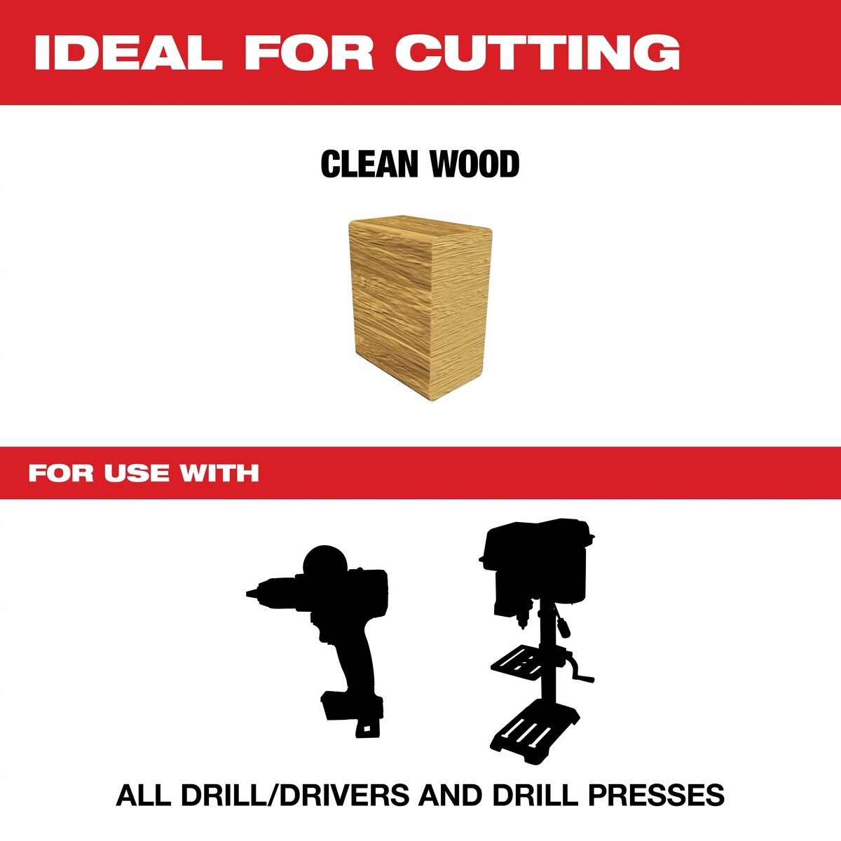 Milwaukee 48-15-0375 3/8 in. Brad Point Drill Bit for Accurate Clean Wood Holes (1 Pack) - 3