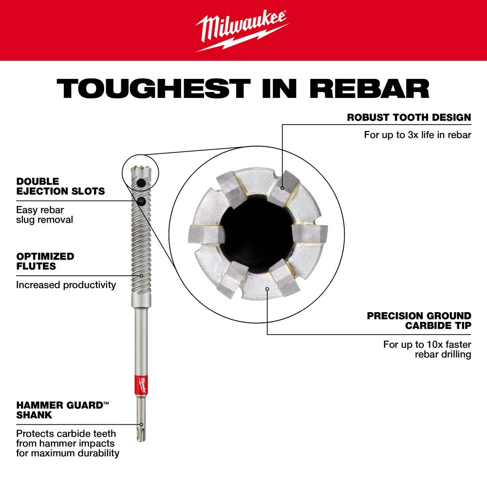 Milwaukee 48-20-6700 SDS PLUS 3/8" X 8"  Rebar Cutter - 5