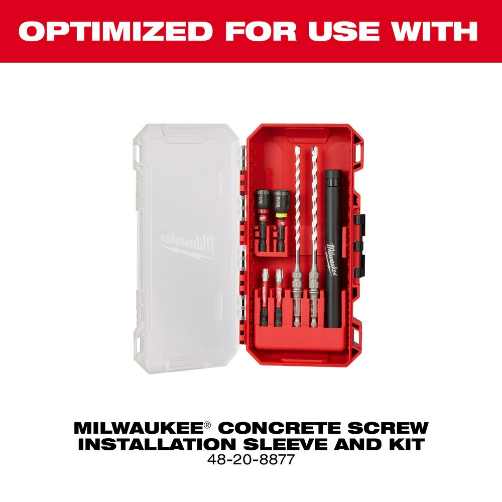 Milwaukee 48-20-8870 5/32" x 4" SHOCKWAVE Carbide Multi-Material Drill Bit for Concrete Screws - 4