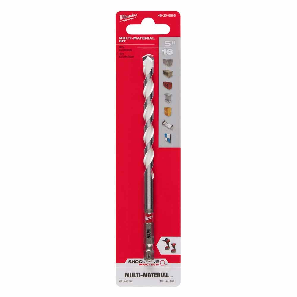 Milwaukee 48-20-8888 5/16" x 4" x 6" SHOCKWAVE Impact Duty Carbide Multi-Material Drill Bit - 11