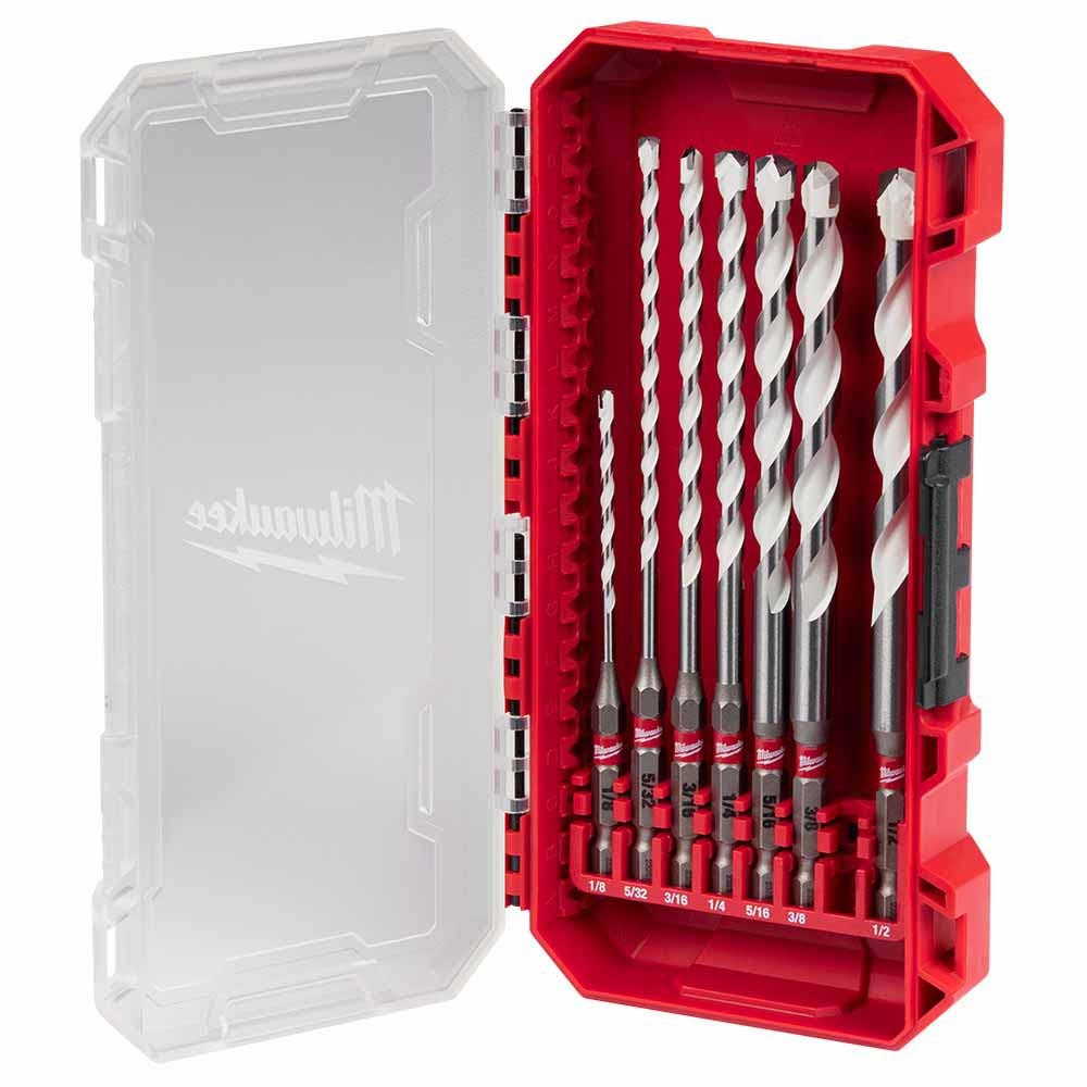 Milwaukee 48-20-8899 SHOCKWAVE Impact Duty Carbide Multi-Material Drill Bit Set - 7PC - 12