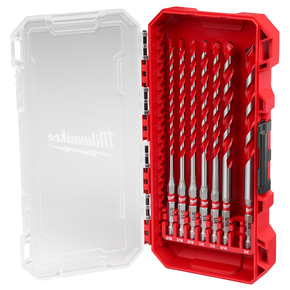 Milwaukee 48-20-9052 7pc. SHOCKWAVE™ Carbide Hammer Drill Bit Kit - 11