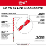 Milwaukee 48-20-9092 5/32" x 6" SHOCKWAVE Carbide Hammer Drill Bit for Concrete Screws - 5