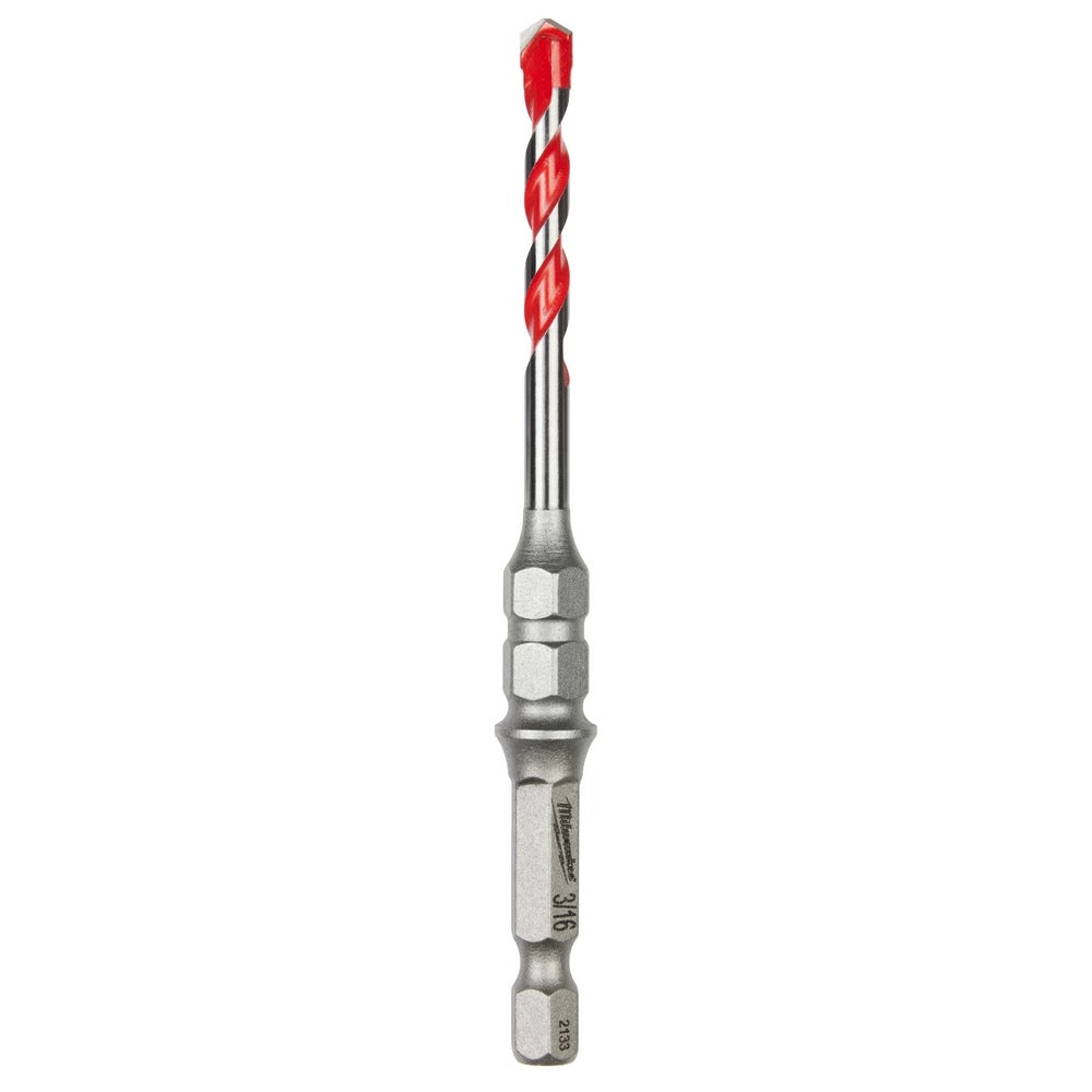 Milwaukee 48-20-9094 3/16" x 4" SHOCKWAVE Carbide Hammer Drill Bit for Concrete Screws