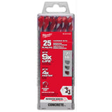 Milwaukee 48-20-9125 7/16" x 4" x 6" SHOCKWAVE™ Carbide Hammer Drill Bit Bulk 25PK - 10