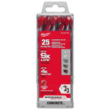 Milwaukee 48-20-9130 1/2" x 4" x 6" SHOCKWAVE™ Carbide Hammer Drill Bit Bulk 25PK - 10