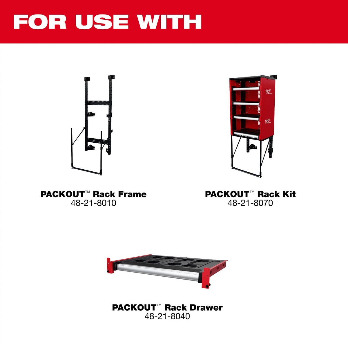 Milwaukee 48-21-8000 PACKOUT Rack Modular Storage System - 4